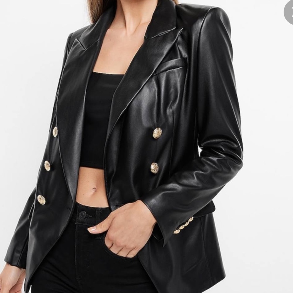 Express vegan leather blazer